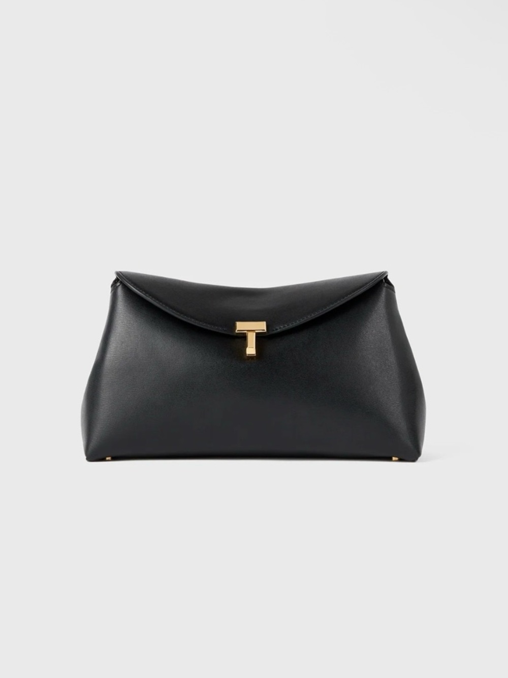 Toteme T-lock leather clutch black NWT